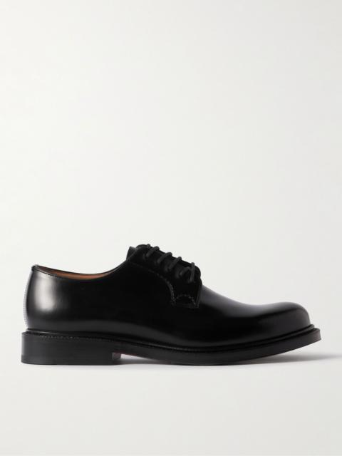 Shannon Polished-Leather Derby Shoes Black