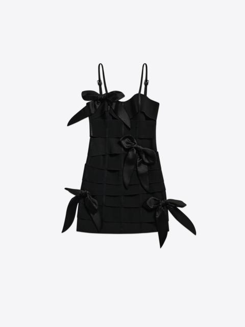 ALLOVER BOW BANDAGE MINI DRESS