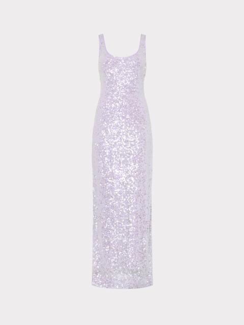 Tatum Stretch Shimmer Sequins Scoop Neck Dress