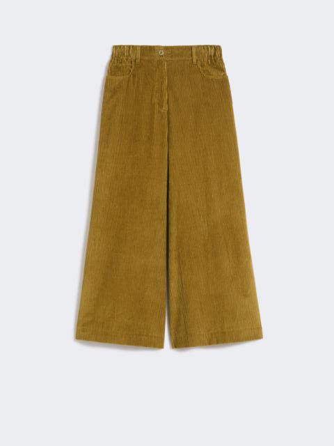 URSOLA Cropped cotton velvet trousers