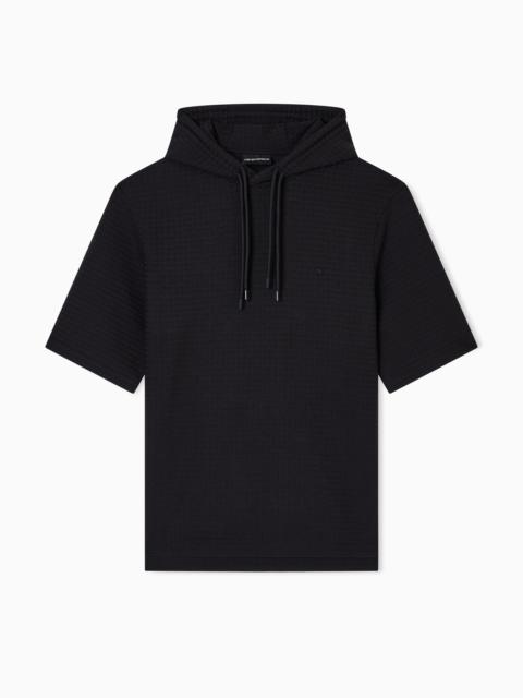 ASV LYOCELL-BLEND JACQUARD JERSEY HOODED SWEATSHIRT