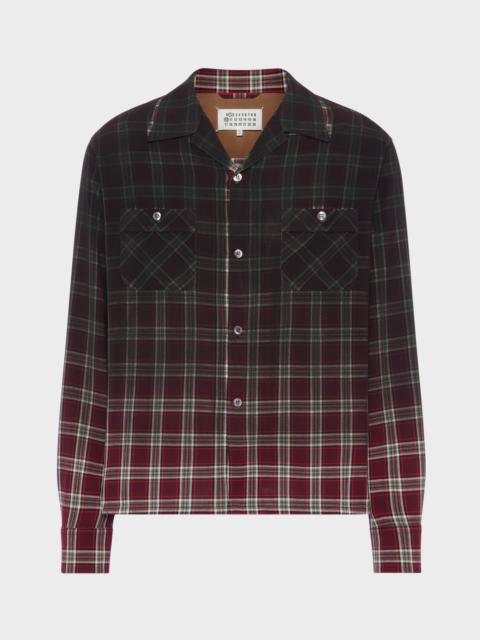 Gradient check shirt