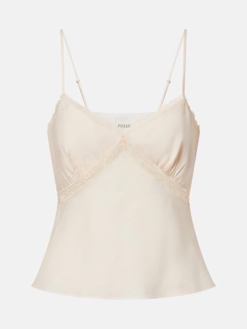 Perla lace-trimmed camisole