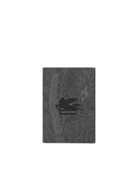 paisley embroidered passport case