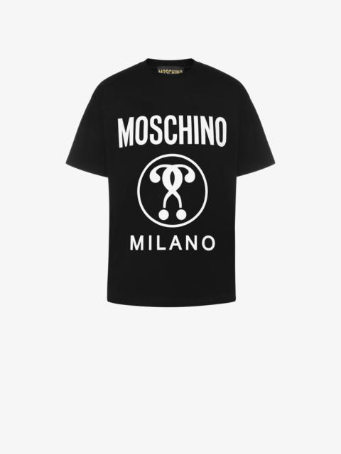 DOUBLE QUESTION MARK STRETCH JERSEY T-SHIRT