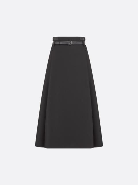 Mid-Length Belted Skirt