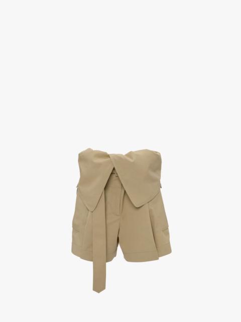 FOLD OVER TRENCH SHORTS