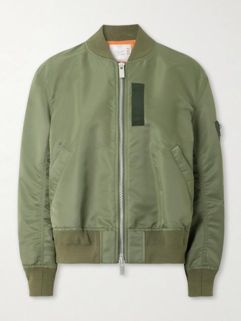 Pleated Padded Shell Bomber Jacket