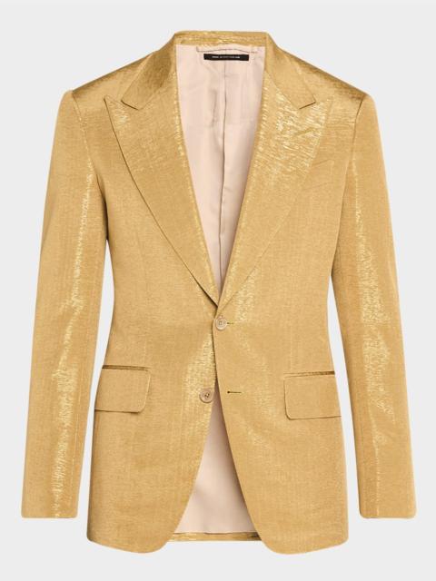 Men's Shelton Metallic Slub Moire Cocktail Jacket