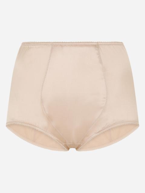 Satin high-waisted panties