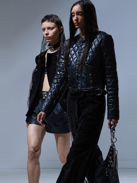 HOOK FRONT LEATHER JACKET