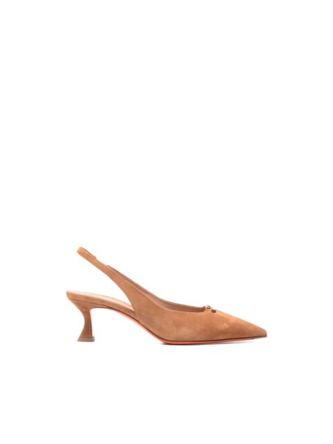 suede slingback pumps
