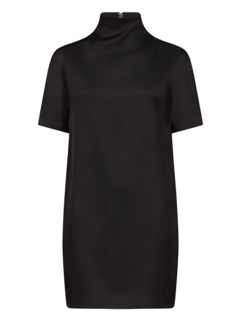 Elton mock-neck short-sleeve dress