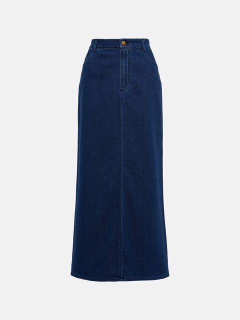 Sera denim midi skirt