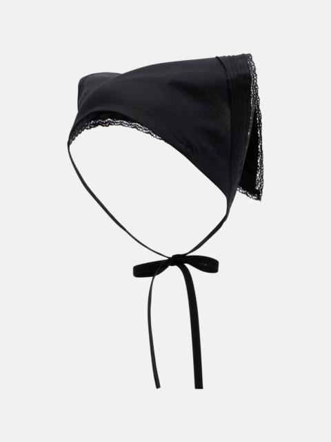 Emilia lace-trimmed cotton scarf