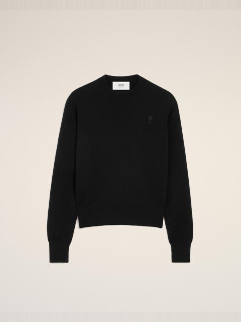 BLACK WOOL AMI DE COEUR CREWNECK SWEATER