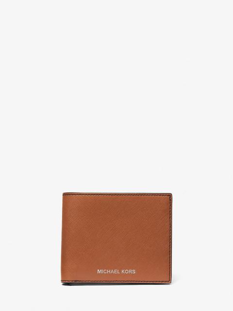 Varick Saffiano Leather Billfold Wallet With Passcase