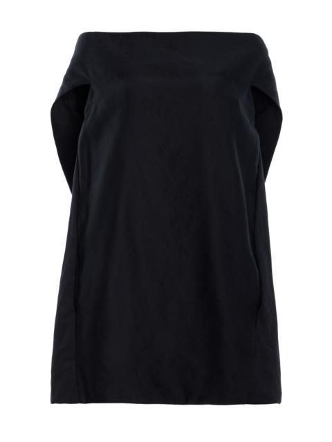 Pallenberg Off-The-Shoulder Ramie-Cotton Top black
