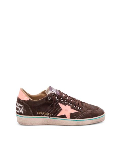 star-applique suede sneakers