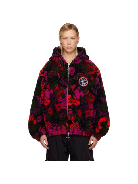 Multicolor Engine Party Oversized Fleece Hoodie