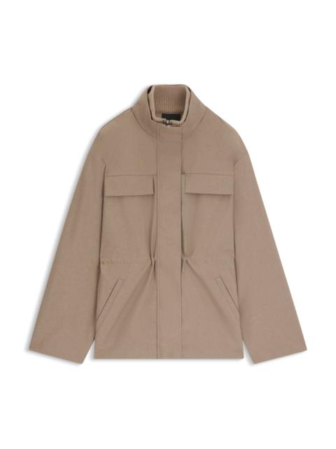 WATER-REPELLENT JACKET WITH GATHERED WAIST