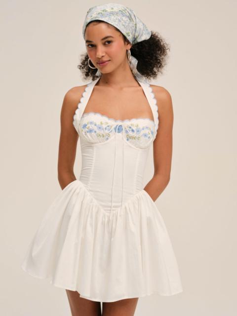 Tea Time Poplin Bustier Mini Dress