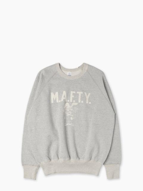 WAREHOUSE & CO. LOT 461 M.A.F.T.Y. SWEATSHIRT HEATHER GREY