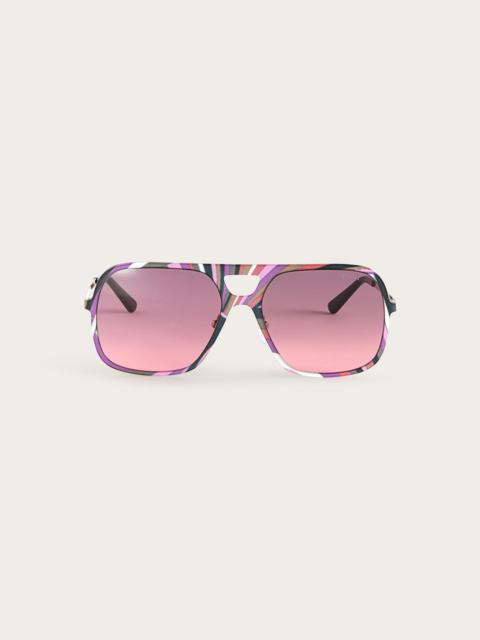 IRIDE PRINTED AVIATOR SUNGLASSES