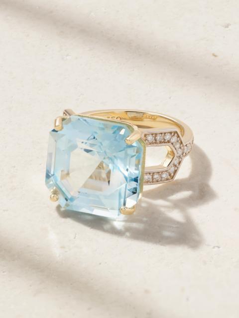 14-karat Gold, Topaz And Diamond Ring