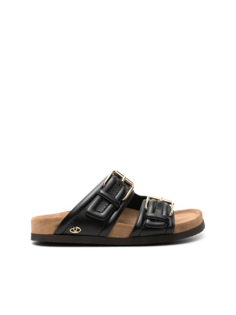 Fussfriend double-strap leather slides