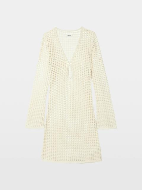 Ranyra White Crochet Mini Dress