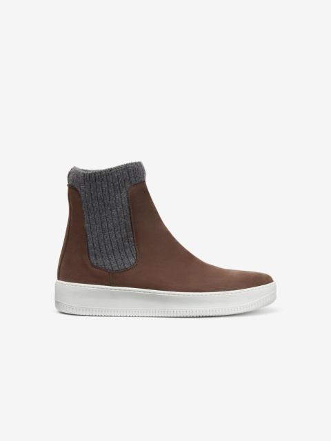 Brown nabuk Chelsea boots