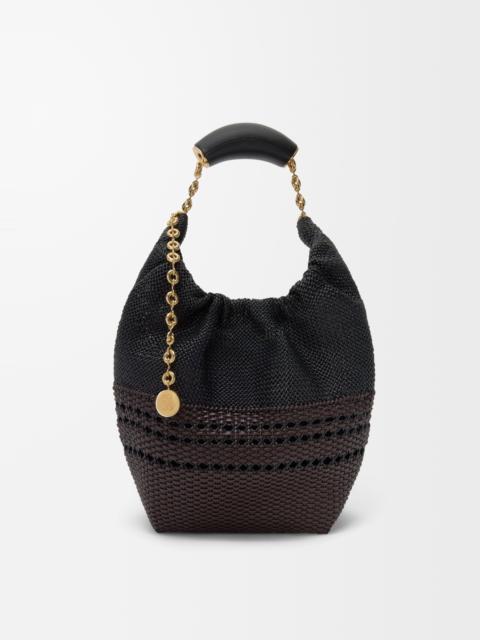 Small Squeeze bag in woven nappa calfskin
