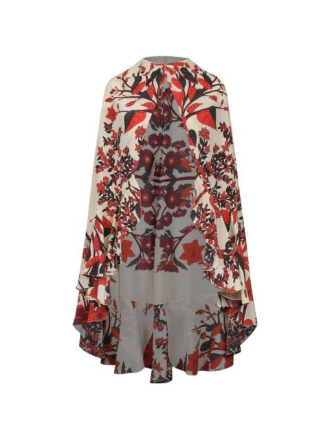 Dream Orchard floral-pattern cape