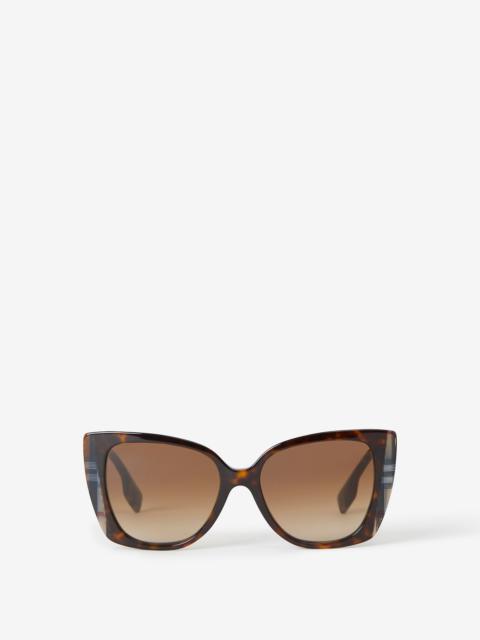 Check Oversized Cat-eye Frame Sunglasses