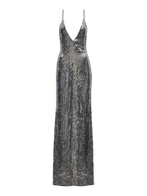 Claudie Embellished Gown silver