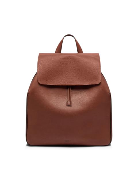 GRAIN LEATHER T-LINE FLAP BACKPACK