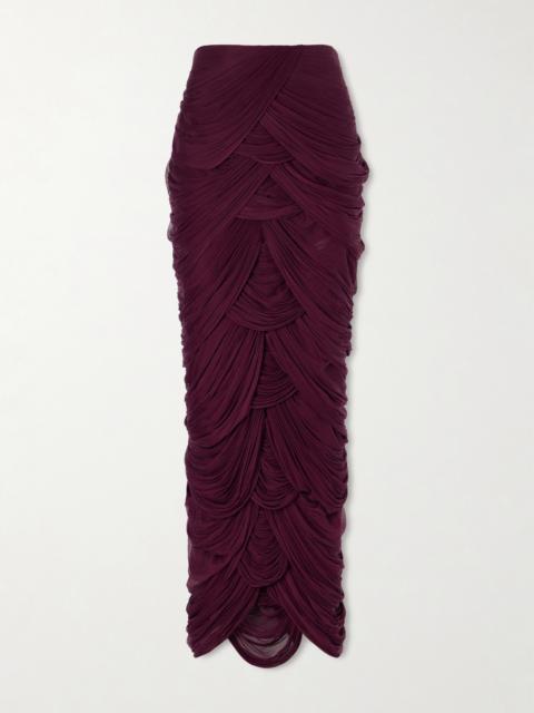 Cosette Draped Tulle Maxi Skirt