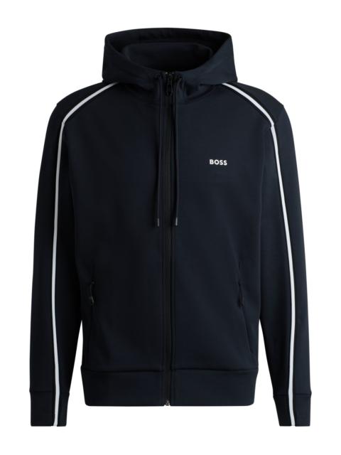 ZIP-UP HOODIE WITH TAPE INSERTS