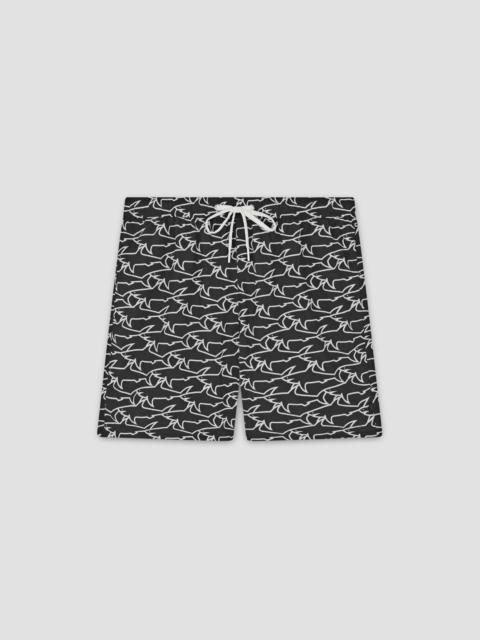 SWIM SHORTS WITH ALL-OVER SHARK PRINT