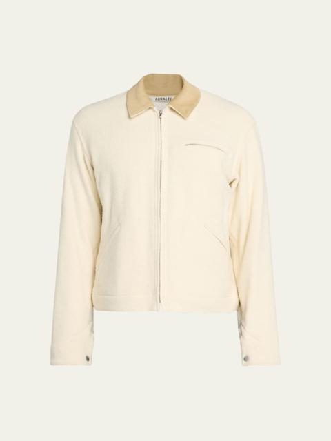 Men's Blouson Tweed Zip Jacket