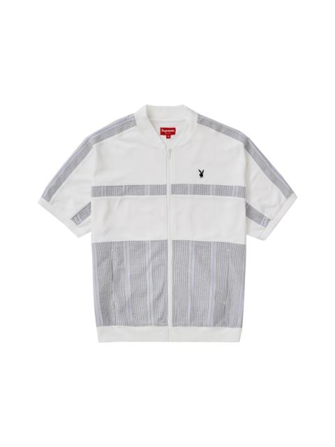 Supreme Playboy Leisure Zip Up Top White