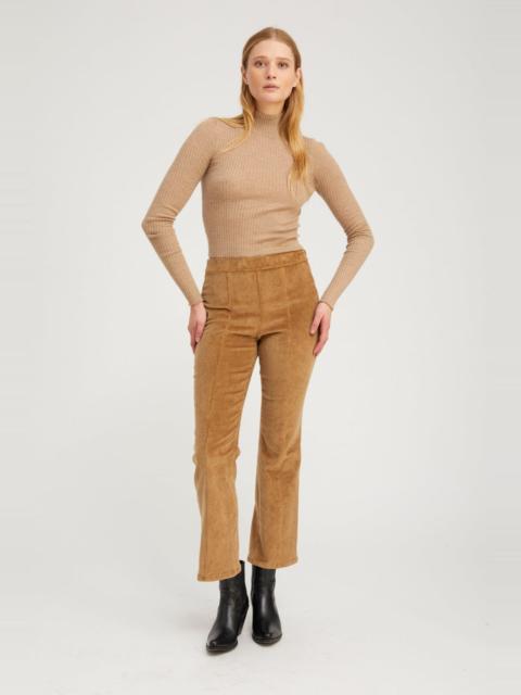 SEPIA CORDUROY ANKLE FLARE WITH PRINCESS SEAMS