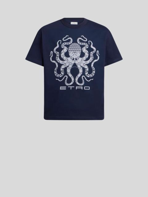 T-SHIRT WITH OCTOPUS AND LOGO
