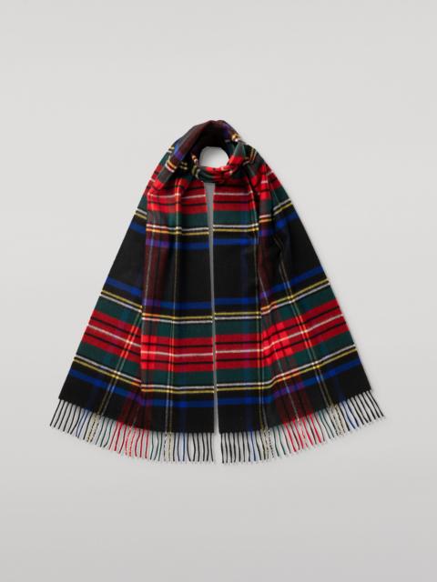 Black Stewart Tartan Merino Scarf