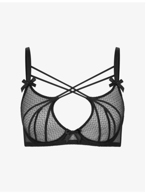 Nicki High-Neck Underwired Mesh Bra