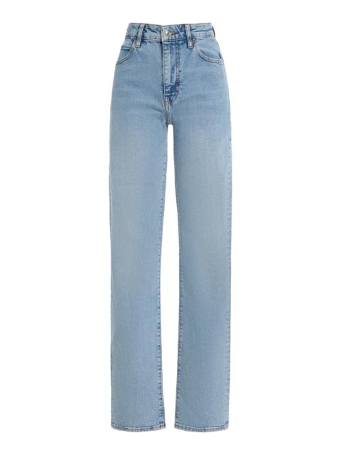 The Ruler Stretch High-Rise Straight-Leg Jeans light wash