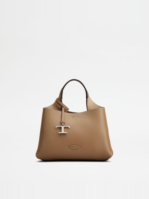 BAG IN LEATHER MICRO - BROWN, NATURAL