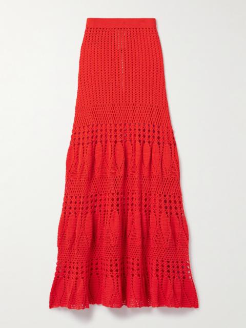 Reflejo Crocheted Cotton Maxi Skirt