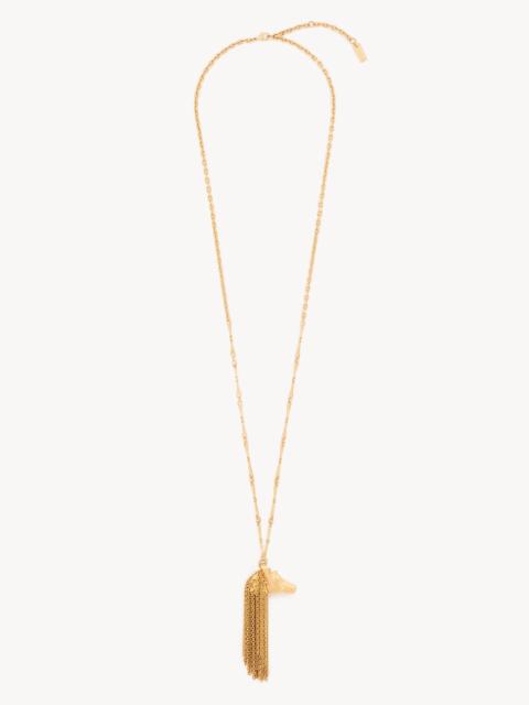 THE CHLOÉ CHAIN HORSE PENDANT NECKLACE